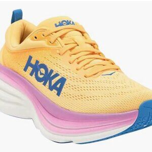 Hoka One One Yellow and Blue Athletic Shoes